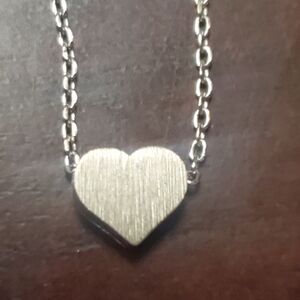 Silver Heart 16" Necklace